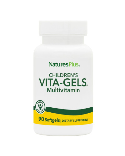 Комплекс Витаминов Для Детей, Children's Vita-Gels, Natures Plus, вкус апельсина, 90 гелевых капсул