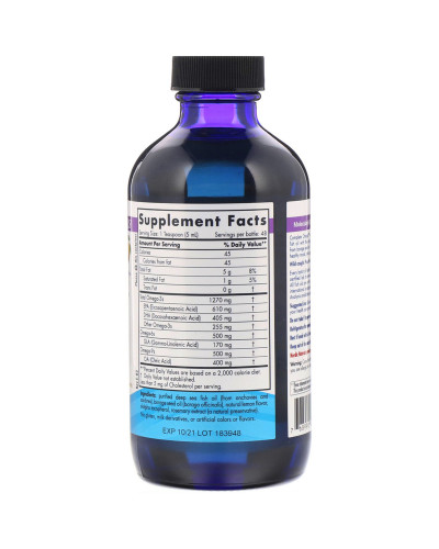 Омега Комплекс с Лимоном, Nordic Naturals, Complete Omega, 237 мл