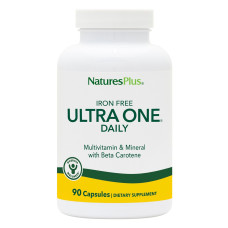 Ежедневные Мультивитамины без Железа, Ultra One, Natures Plus, 90 вегетарианских капсул