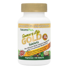 Мультивитамины Вегетарианские, Source of Life Gold, Natures Plus, 90 таблеток