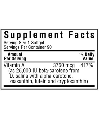 Натуральний бета-каротин, Bluebonnet Nutrition, Beta Carotene 25,000МЕ, 90 гелевих капсул
