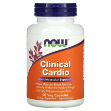 Поддержка сердечно-сосудистой системы, Clinical Cardio, Now Foods, 90 вегетарианских капсул