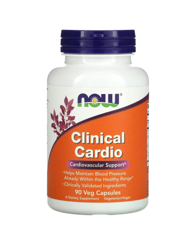Підтримка серцево-судинної системи, Clinical Cardio, Now Foods, 90 вегетаріанських капсул