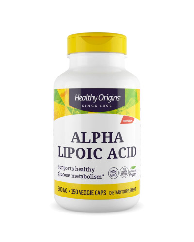 Альфа-липоевая кислота, 300 мг, Alpha Lipoic Acid, Healthy Origins, 150 капсул