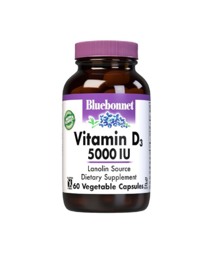 Вiтамiн D3 5000IU, Bluebonnet Nutrition, 60 вегетаріанських капсул