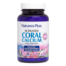 Активированный Коралловый Кальций, Natures Plus, 90 Вегетарианских Капсул