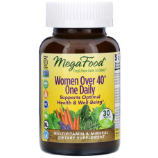Мультивитамины для женщин 40+, Women Over 40 One Daily, MegaFood, 30 таблеток