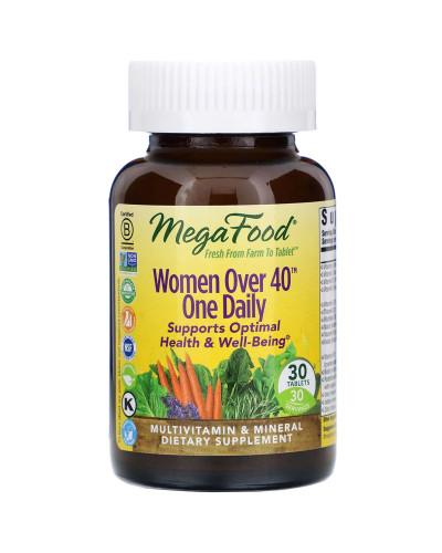 Мультивітаміни для жінок 40+, Women Over 40 One Daily, MegaFood, 30 таблеток