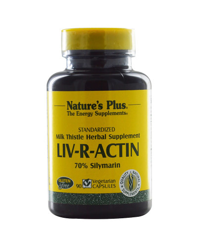 Расторопша для Печени, Liv-R-Actin Milk Thistle, Natures Plus, 90 вегетарианских капсул