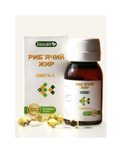 Рыбий жир Омега-3 (Экосвит Ойл) 60 капсул