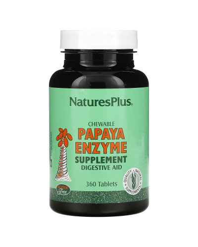 Ферменти Папайї, Chewable Papaya Enzyme Supplement, Natures Plus, 360 жувальних таблеток