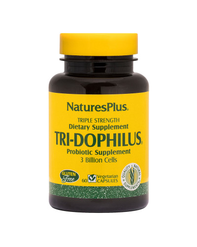 Пробіотики Потрійна Сила, Tri-Dophilus, Natures Plus, 60 вегетаріанських капсул