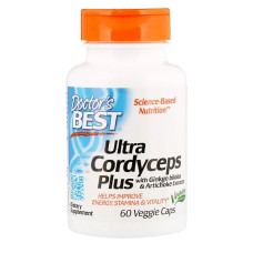 Ультра Кордицепс Плюс,  Doctor's Best, 60 растительных капсул
