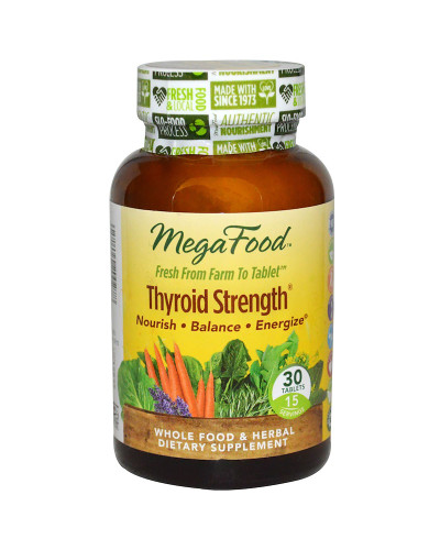 Сила щитовидной железы, Thyroid Strength, MegaFood, 30 таблеток