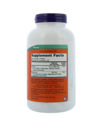 Кальцій та Магній, Calcium & Magnesium, Now Foods, 250 Таблеток Кальцій та Магній, Calcium & Magnesium, Now Foods, 250 Таблеток