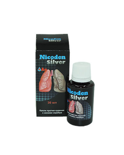 Nicoden Silver - Краплі від паління з іонами срібла (Нікоден Сілвер)