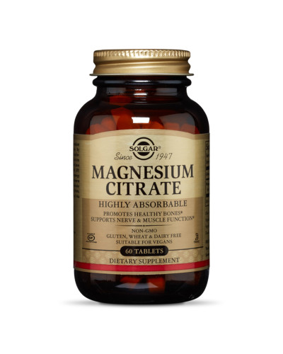 Цитрат Магнію, Magnesium Citrate, Solgar, 60 таблеток