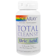 Очиститель от Мочевой Кислоты, Total Cleanse, Uric Acid, Solaray, 60 Капсул