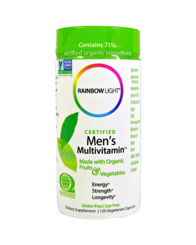 Мужские Мультивитамины, Rainbow Light, 120 вегетарианских капсул.