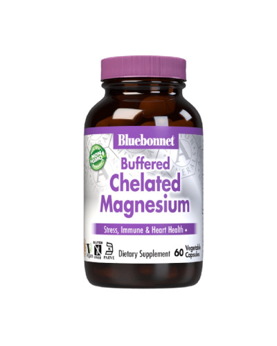 Хелатний Буферний Магній 200мг, Albion, Bluebonnet Nutrition, 60 вегетаріанських капсул