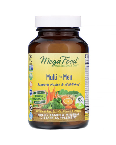 Мультивітаміни для чоловіків, Multi for Men, MegaFood, 60 таблеток
