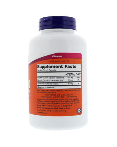 Вітамін C-500, Calcium Ascorbate Capsules, Now Foods, 250 капсул Вітамін C-500, Calcium Ascorbate Capsules, Now Foods, 250 капсул