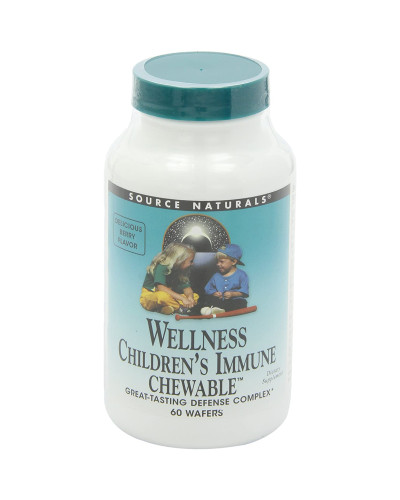 Дитячі Жувальні Вітаміни Для Імунній Системи, Wellness, Source Naturals, 60 Пластинок
