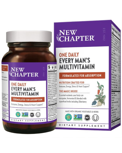 Ежедневные Мультивитамины Для Мужчин, Every Man, New Chapter, 24 Таблетки