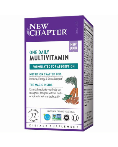 Ежедневные Мультивитамины, Only One, One Daily Multivitamin, New Chapter, 72 таблетки