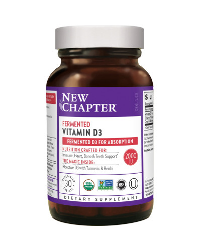 Ферментований вітамін D3, Fermented Vitamin D3, New Chapter, 30 таблеток