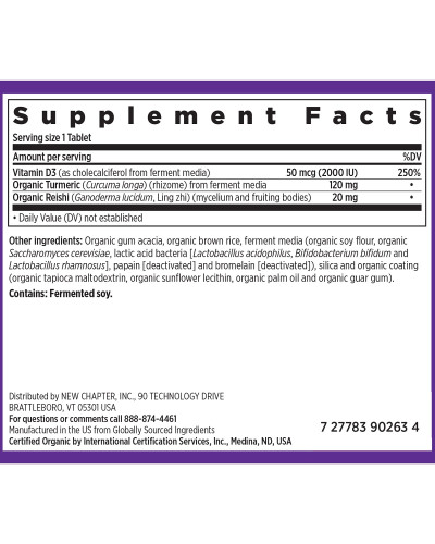 Ферментований вітамін D3, Fermented Vitamin D3, New Chapter, 30 таблеток