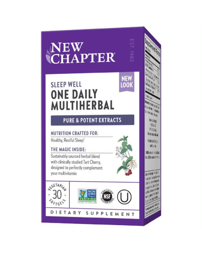 Травы для Здорового Сна, Multiherbal Sleep, New Chapter, 30 капсул