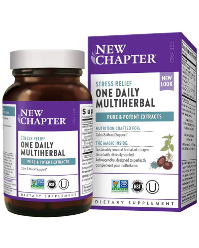 Трави для Нервовj] Системи, Multiherbal Stress, New Chapter, 30 капсул