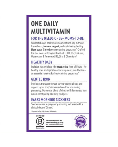 Щоденні Мультівітаміни для вагітних, One Daily Prenatal Multivitamin 35+, New Chapter, 30 таблеток