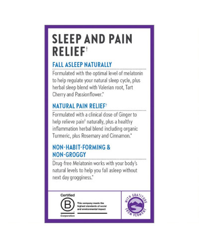 Спокойный безболезненный сон, Restful Sleep + Pain Relief, New Chapter, 30 вегетарианских капсул