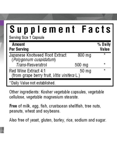 Ресвератрол 500 мг, Beautiful Ally, Bluebonnet Nutrition, Resveratrol 500 мg, 30 растительных капсул Ресвератрол 500 мг, Beautiful Ally, Bluebonnet Nutrition, Resveratrol 500 мg, 30 растительных капсул