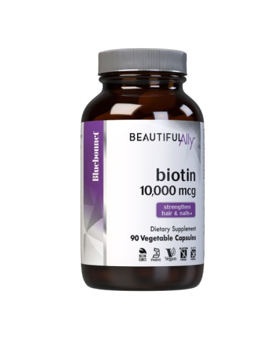 Біотин, 10 000 мкг, Beautiful Ally, Bluebonnet Nutrition, 90 вегетаріанських капсул