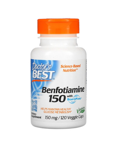 Бенфотіамін, Benfotiamine 150, Doctor's Best, 150 мг, 120 капсул