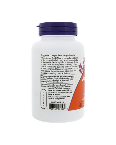 Альфа-липоевая кислота 250 мг, Alpha Lipoic Acid, Now Foods, 60 капсул Альфа-липоевая кислота 250 мг, Alpha Lipoic Acid, Now Foods, 60 капсул