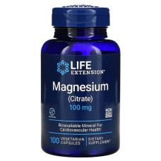 Цитрат Магния, Magnesium (Citrate), Life Extension, 100 мг, 100 Капсул