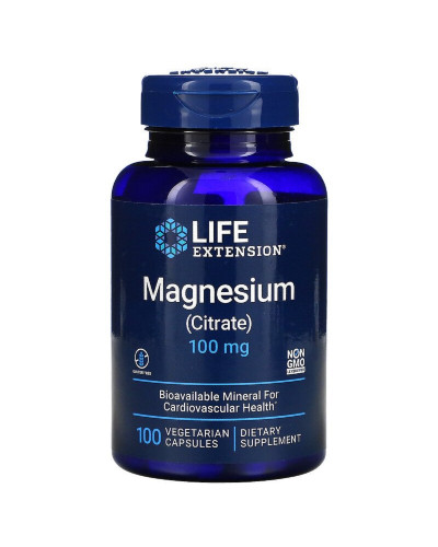 Цитрат Магнію, Magnesium (Citrate), Life Extension, 100 мг, 100 капсул