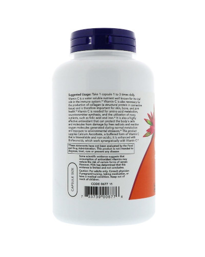 Вітамін C-500, Calcium Ascorbate Capsules, Now Foods, 250 капсул Вітамін C-500, Calcium Ascorbate Capsules, Now Foods, 250 капсул
