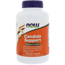 Комплекс для Кишечника, Candida Support, Now Foods, 180 вегетарианских капсул