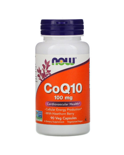 Коензим Q10 з глодом, CoQ10 With Hawthorn Berry, Now Foods, 100 Мг, 90 Капсул