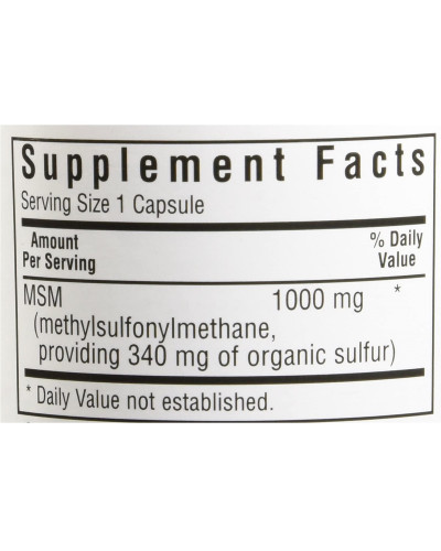 МСМ 1000 мг, MSM, Bluebonnet Nutrition, 60 вегетарианских капсул