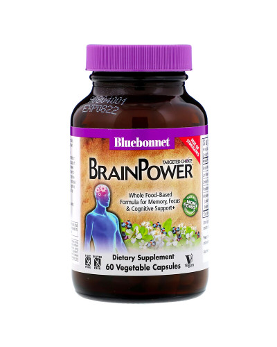 Комплекс Підтримки для Мозку, Bluebonnet Nutrition, Targeted Choice, Brain Power, 60 рослинних капсул