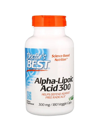Альфа-Липоевая кислота, 300 мг, Doctor's Best,180 капсул