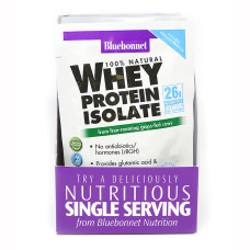 Ізолят сироваткового протеїну, Смак Ванілі, Whey Protein Isolate, Bluebonnet Nutrition, 8 пакетиків