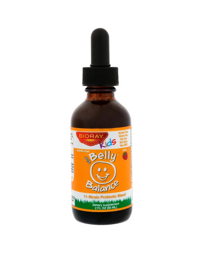 Пробиотики для Детей, 11 штаммов, Bioray, NDF Belly Balance, Вкус ягод, 60 мл