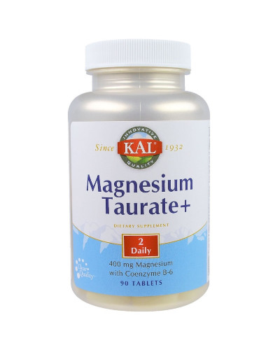 Таурат Магния 400 мг, Magnesium Taurate+, KAL, 180 Таблеток